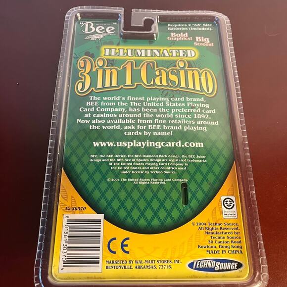 Vintage Bee 3-in-1 Casino Handheld Game Poker Blackjack Slots New Sealed - Picture 7 of 7